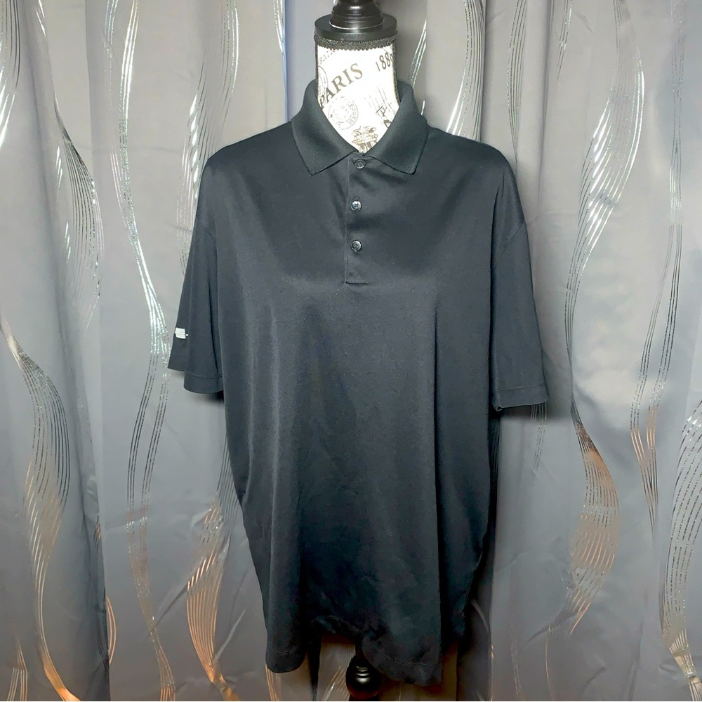 Nike Golf Dri Fit Large Black Short Sleeve Mens Polo Shirt